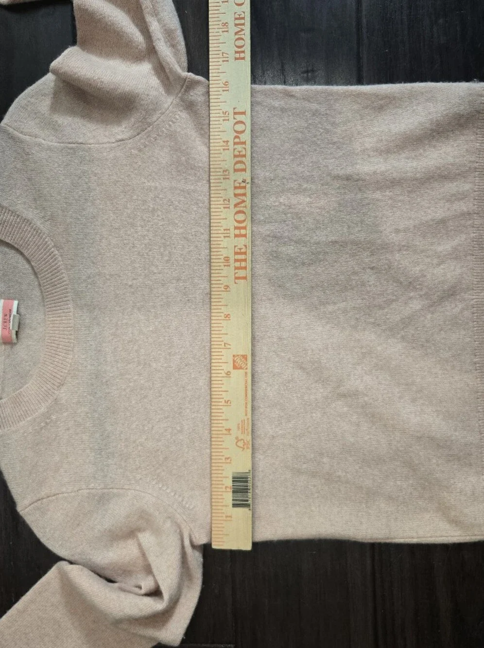 J.Crew 100% Cashmere Blush Pink Crewneck Sweater XS Quiet Luxury Soft
